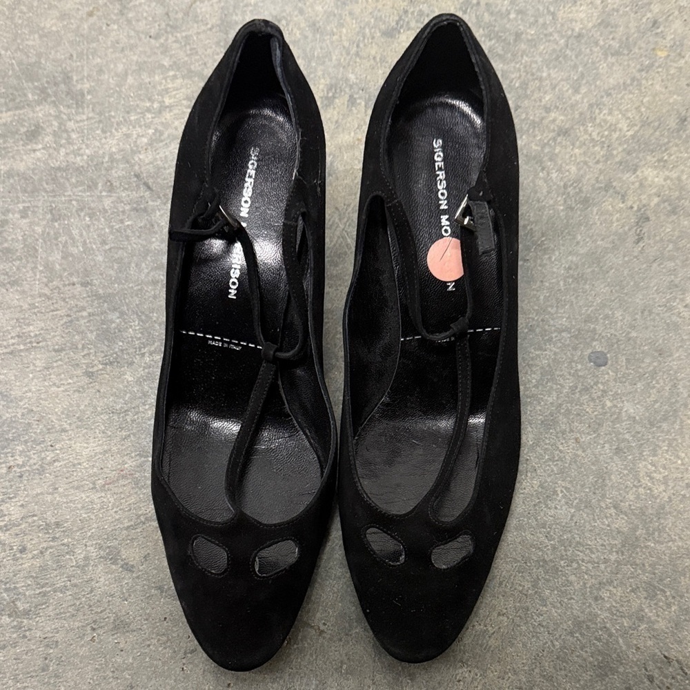 Sigerson Morrison Black Suede Heels